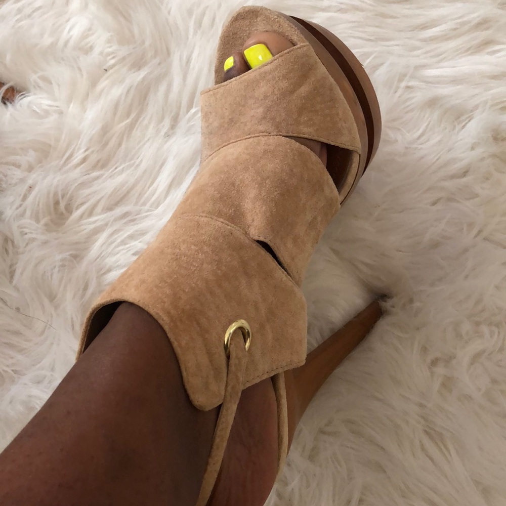 Jessica Simpson tan bootie